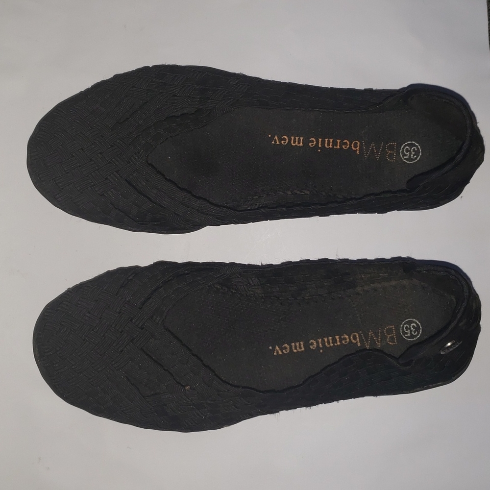 BM Bernie Mev Black Woven Round Toe Flat Slip On - Picture 8 of 11